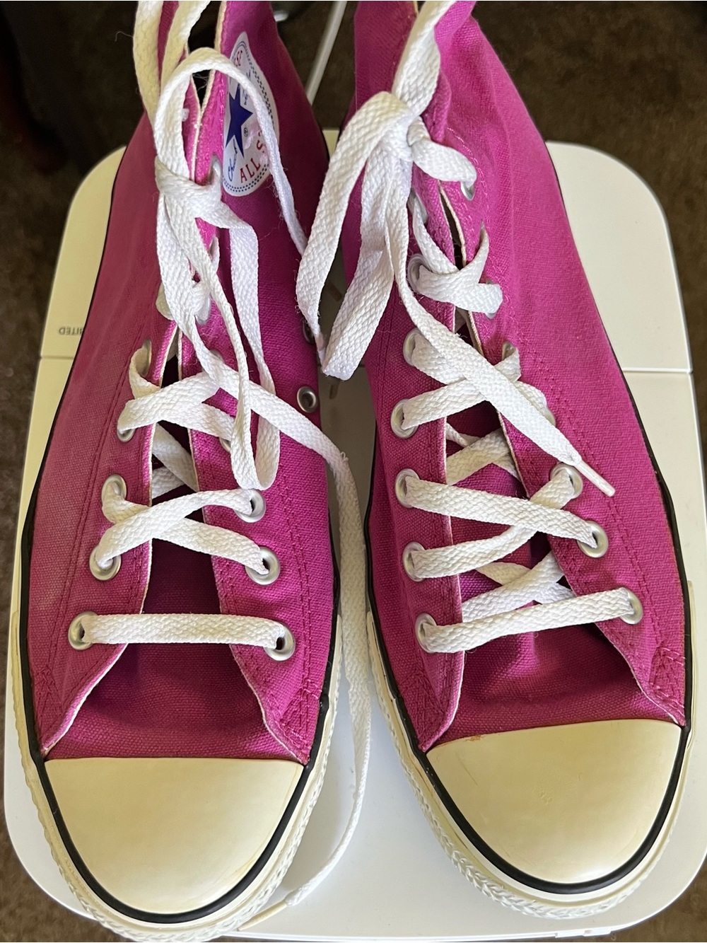Converse Raspberry Pink High-Top Canvas Sneakers